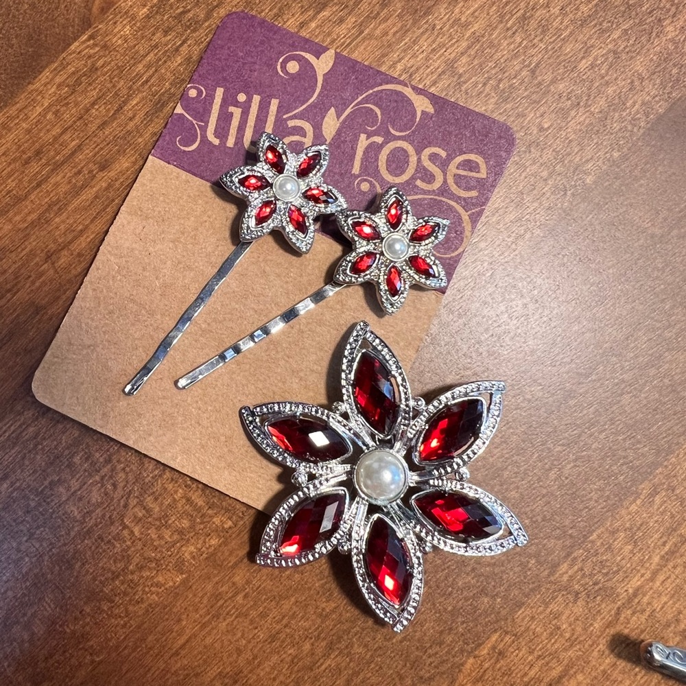 Lilla Rose Hair Pin & Pin NWOT